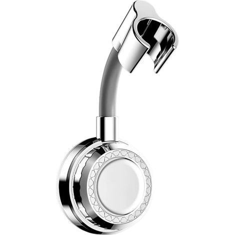 Support de douche à ventouse, fixation murale sans perçage pour salle de bain avec support rotatif à 720°, adhérence forte et réutilisable pour une utilisation fluide, support de douchette réglable, a (1/5)