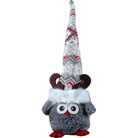 Peluche Hibou Lutin Mignon avec Long Chapeau, Décoration de Noël pour Maison (1/5)