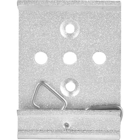 Pince à vis fixe pour rail DIN, pince fixe pour rail DIN en aluminium de 35 mm pour montage de relais(35mm 5-hole frosted white) (1/5)