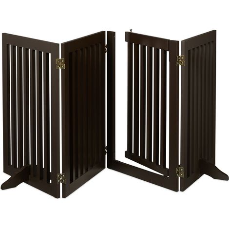 Puerta de seguridad marrón con puerta de 70 cm