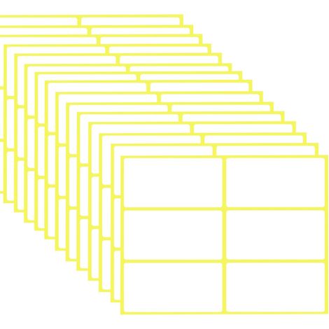 Set mit 90 universellen, selbstklebenden Etiketten (50 x 100 mm) – für Büro, Küche, Haushalt und Adresse