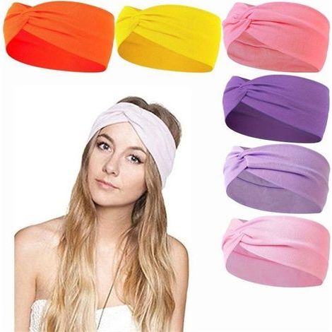 Einfaches, schlichtes, modisches elastisches Haarband für Damen, schweißabweisend, 6-teiliges Haaraccessoire-Set für Mädchen. (1/5)