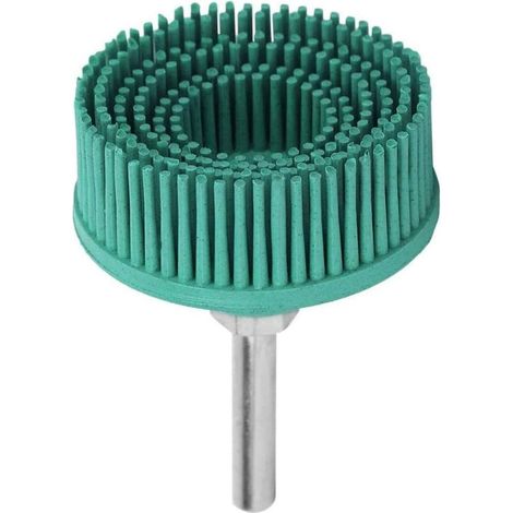 Brosse à poncer en caoutchouc, disque de polissage en caoutchouc, vert foncé, pour perceuse, pour ébavurer, grain moyen, disque à poncer en caoutchouc, outils, 49 x 38 x 38 mm (1/5)