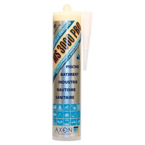 Mastic-colle MS3000 transparent 290 ml – Résistance à l'arrachement 100 kg/cm² – Élastique et écologique – Colle sous l'eau (1/2)