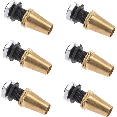Lot de 6 presse-étoupes en métal - Filetage M10 - Pour lampes suspendues - Fixation de câble - En laiton - Pour plafonniers (1/5)