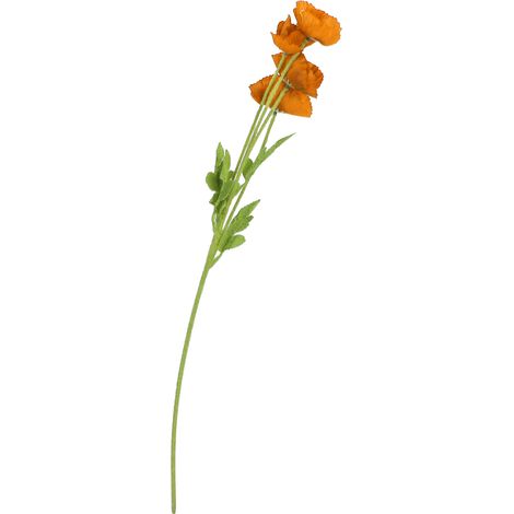 Fleur artificielle en soie décorative réaliste élégante pour maison salon mariage orange jaune 58,5 cm (1/2)