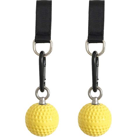 Poignées de traction Cannonball jaunes pour barre de musculation, équipement de fitness antidérapant, accessoires de sport robustes, prise renforcée pour tractions et soulevés. (1/4)