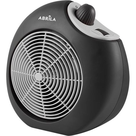 Termoventilatore Elettrico Savona Nero/Grigio 2000W 2 Potenze 3 Funzioni Termostato (24,5x25,5x14cm)