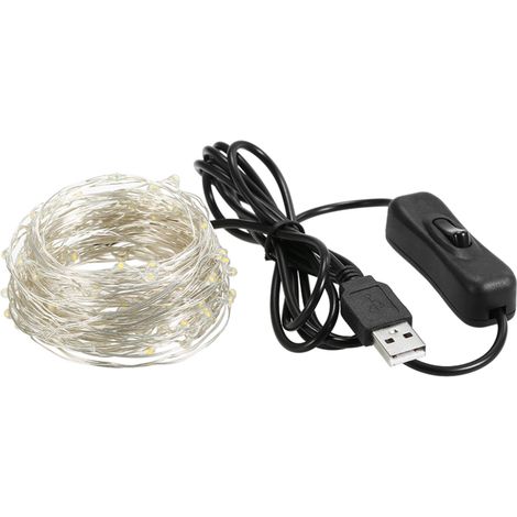 Guirnalda de luces de 994 cm (393 pulgadas) de largo con 100 LED, resistente al agua IP65, luz blanca cálida, ideal para Navidad, bodas y uso en interiores y exteriores – cable plateado (1/5)