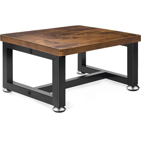 Marchepied Enfant 1 marches, Cadre métal Lourd, Repose-Pieds Bois Stable poutre inférieure épaisse fixe, jusqu'à 100 kg, tabouret pour enfant, cuisine, lit, salle de bain, chambre (1/5)
