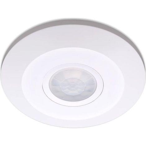 Détecteur de Mouvement Plafond Infrarouge Intérieur Blanc pour Éclairage - Distance Détection 6 m en Champ Libre - Angle 360° (1/4)