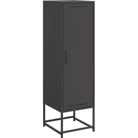 Credenza buffet cassettiera mobile contenitore organizer cucina soggiorno soggiorno alto 36 x 39 x 123 cm acciaio nero 020034915