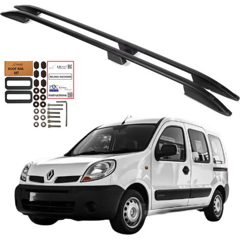 Barras de techo RENAULT KANGOO 1999-2008 Aluminio Negro Sólido Durable