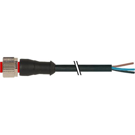 Connecteur industriel pré-câblé RS PRO 4 conducteurs , M12 Femelle, 5m ( Prix pour 1 )