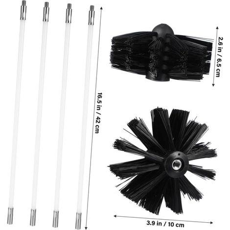 Kit di pulizia per asciugatrice – Spazzola flessibile in nylon da 40 cm con attacco per trapano, ideale per la manutenzione domestica facile