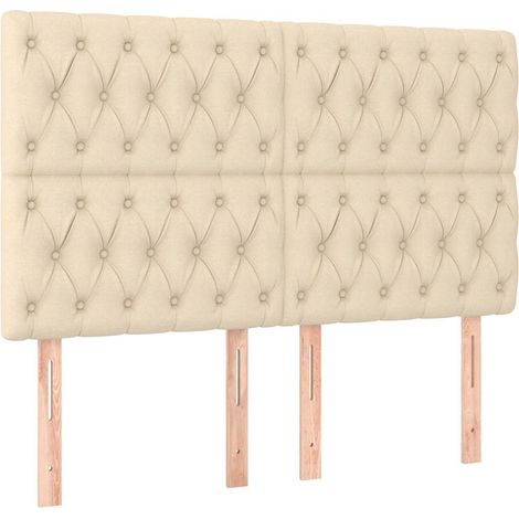 Maison Exclusive - Cabecero de cama de tela color crema 144x7x118 (1/5)