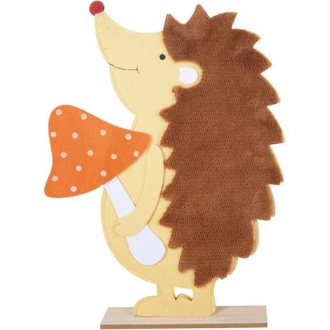 TrendLine Dekofigur Igel aus Filz 39 x 27 cm Skulptur