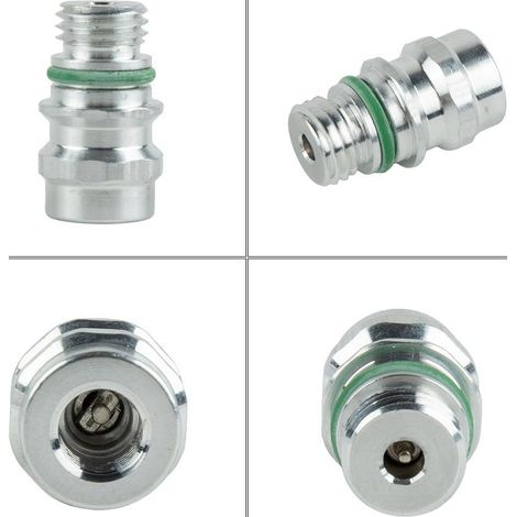 Core Operation Valve Service Valve Adapter Having Replaceable Side R-134a – Professional Aluminum Air Conditioning Fitting for A/c Automotive (1/5)
