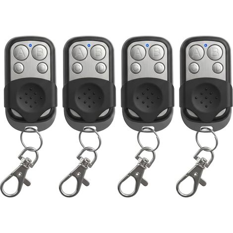Télécommande Portail Universelle 433,92 MHz, 4 Pièces Bip Portail Coulissant sans Fil à 4 Boutons, Copie Télécommande Garage pour Porte de Garage et Voiture (1/5)