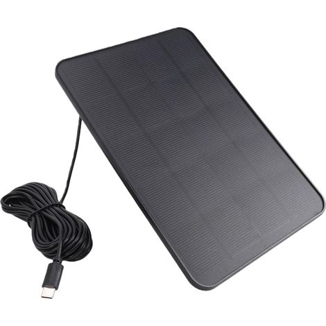 Panneau Solaire 10W Chargeur USB Type C pour Appareils Extérieurs (1/5)