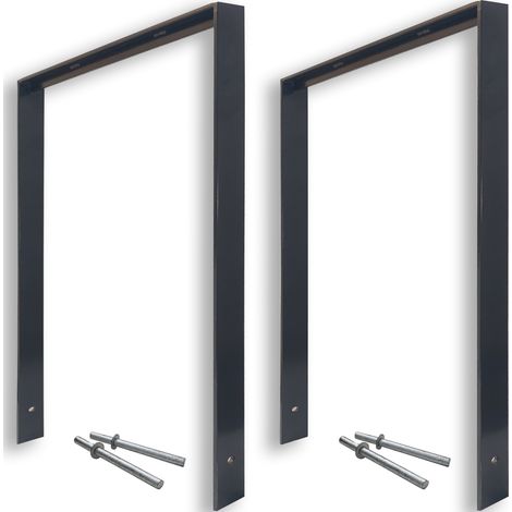 2x Fahrradanlehnbügel 116,5x77 cm Flachstahl 13 mm Anthrazit Einbetonieren Fahrradständer Parker Typ U (1/5)