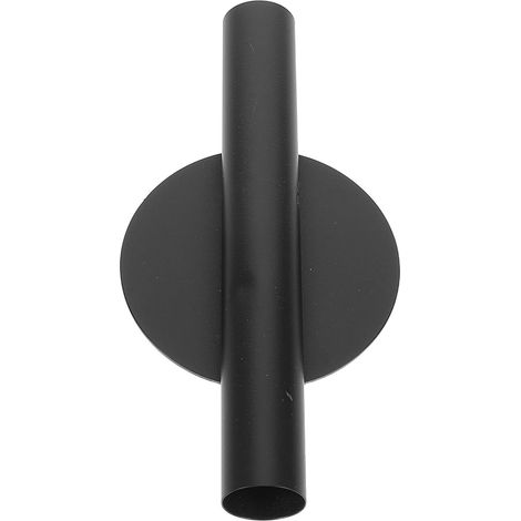 PATKAW Vase mural rond en acier inoxydable noir au design minimaliste moderne (1/5)