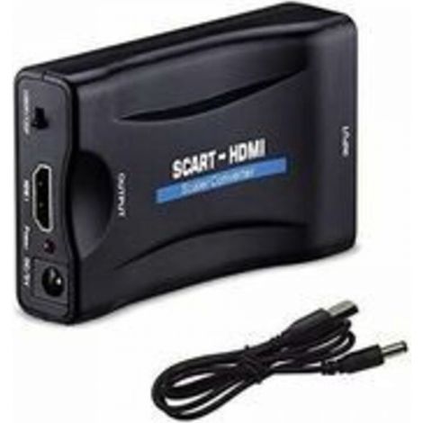 Péritel vers HDMI Adaptateur,1080p HD Convertisseur Scart vers HDMI Compatible pour NTSC PAL pour Sky HD Blu Ray PS3 TV VCR VHS, etc. (1/5)