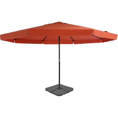 Ombrellone XXL con base portatile diametro 5 m terracotta 020008060