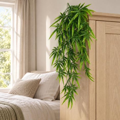 80cm Artificial Trailing Fern Leaf Plant Hanging Faux Greenery Vine (1/5)