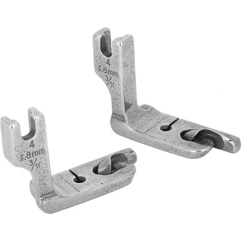 Pied ourleur en 2 parties pour machine à coudre industrielle à point de chaînette, accessoire ourleur plat 3/16 (1/5)