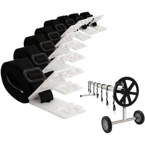 Green Mobility-Enrouleur de couverture de piscine  - Kit de fixation pour couvertures solaires de piscine - 8 sangles de fixation pour couvertures solaires (1/4)
