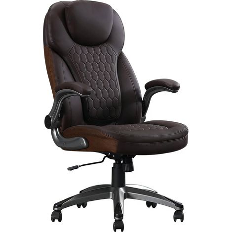 Fauteuil de bureau exécutif avec dossier haut en PU et mesh, réglable en hauteur, charge 150 kg (1/5)