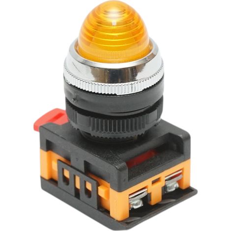 Lampada di segnalazione a LED gialla 220V AC 22mm Breckner Germany (1/5)
