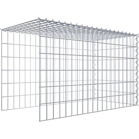 Gabiondeco - Gabion - Element de prolongation en hauteur et en longueur 100 cm x 60 cm x 50 cm (L x H x P). maille 5 x 10 cm. Spirale. Attention il manque deux gril... (1/5)