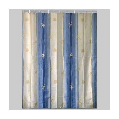 TENDA DOCCIA OLTREMARE TESSUTO  240x200 Beige/Azzurro     GEDY