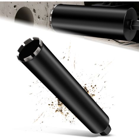 Couronne de Forage Diamantée pour Carotteuses avec Turbo de 10 mm de Diamètre, L 460 mm, Ø 68 mm, 1 ¼" UNC, Couronne de Forage Humide et Sec Soudée au Laser pour Béton, Granit et Maçonnerie (1/5)