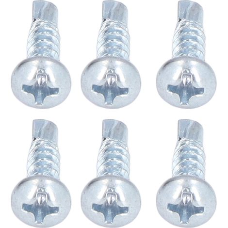 Vis à bois autoforeuses 50 pièces, tête ronde cruciforme, acier carbone zingué antidérapant, 4,2x16 mm (1/5)