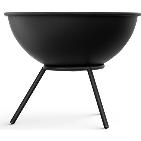 Klarstein Fireball Brasero bajo  Protector contra chispas  Resistente a la corrosión  Robusto  43 cm  Negro