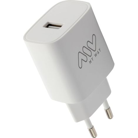 Myway trasformatore usb a 15w white