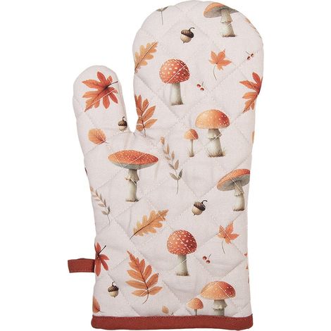 Gant de Four en Coton Gant de Cuisine pour la Manipulation des Plats Beige 18 x 30 cm - PANGIVO (1/3)