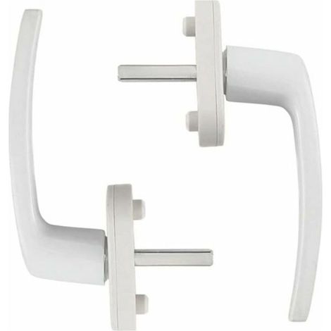 Poignées de fenêtre en aluminium - - 2 pièces - 140 mm - Blanc - Alliage d'aluminium - Résistant à la corrosion (1/4)