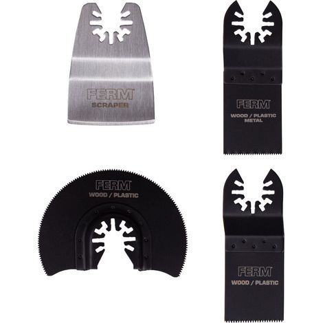 FERM OTA1007 Set di accessori per multi utensili oscilanti – 4 pezzi
