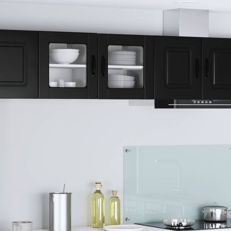 Küchenschrank 2 pcs Schwarz 40 x 31 x 40 cm Holzwerkstoff