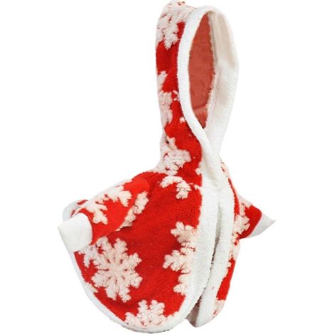 Costume d'oie de Noël pour porche statuette 58 cm pour jardin terrasse cour fête décor flocon de neige (1/5)