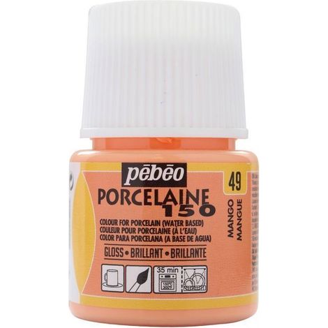 Peinture à l'eau brillante pour porcelaine - Mangue - 45 ml (1/4)