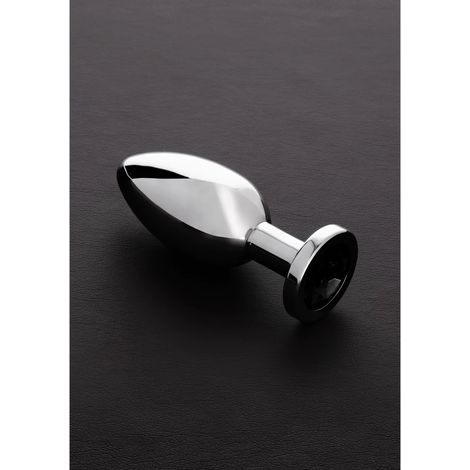 Acier - Plug anal en acier inoxydable avec pierre précieuse - grande taille