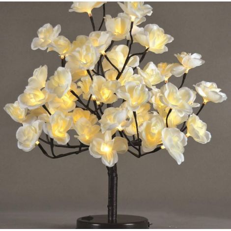 Rosal Blanco con 48 Luces Leds Blanco Cálido