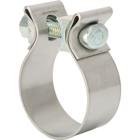 Tbest Collier de Joint D'échappement, Colliers de Joint de Bande D'échappement Universels Collier de Silencieux Antirouille Haute Dureté pour Collecteur D'en tête de Tuyau de Descente(2 inches). (1/5)