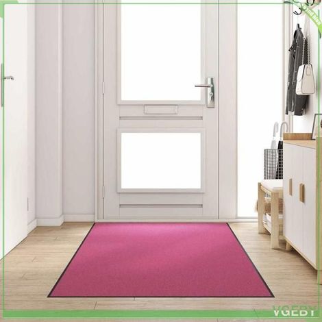 Tapis d'entrée - FAFEISY - 4100741 - 120 x 250 cm - Rose et Noir - Polyamide et PVC (1/5)