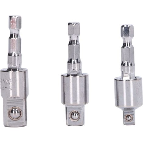 Set di 3 manicotti rotanti in cromo vanadio con testa quadrata, accessori per trapano elettrico